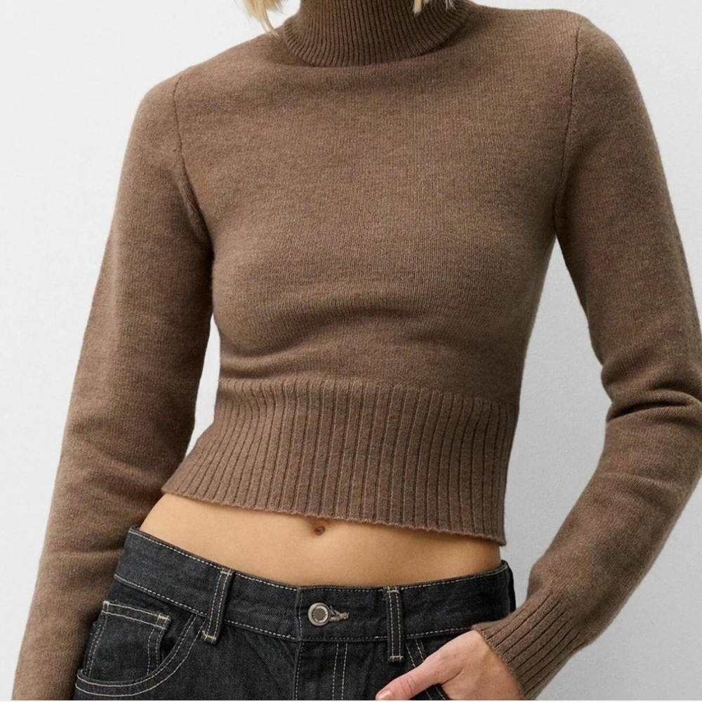 Bershka cropped turtleneck sweater